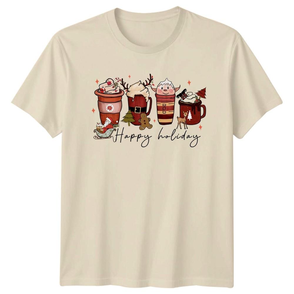 Happy Holiday Christmas Mugs Holiday Season Unisexs TShirt Unisexs Graphic Tee