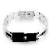 Simple Bracelet Geometric Cross Men's Bracelet Black and White Watch Chain Female