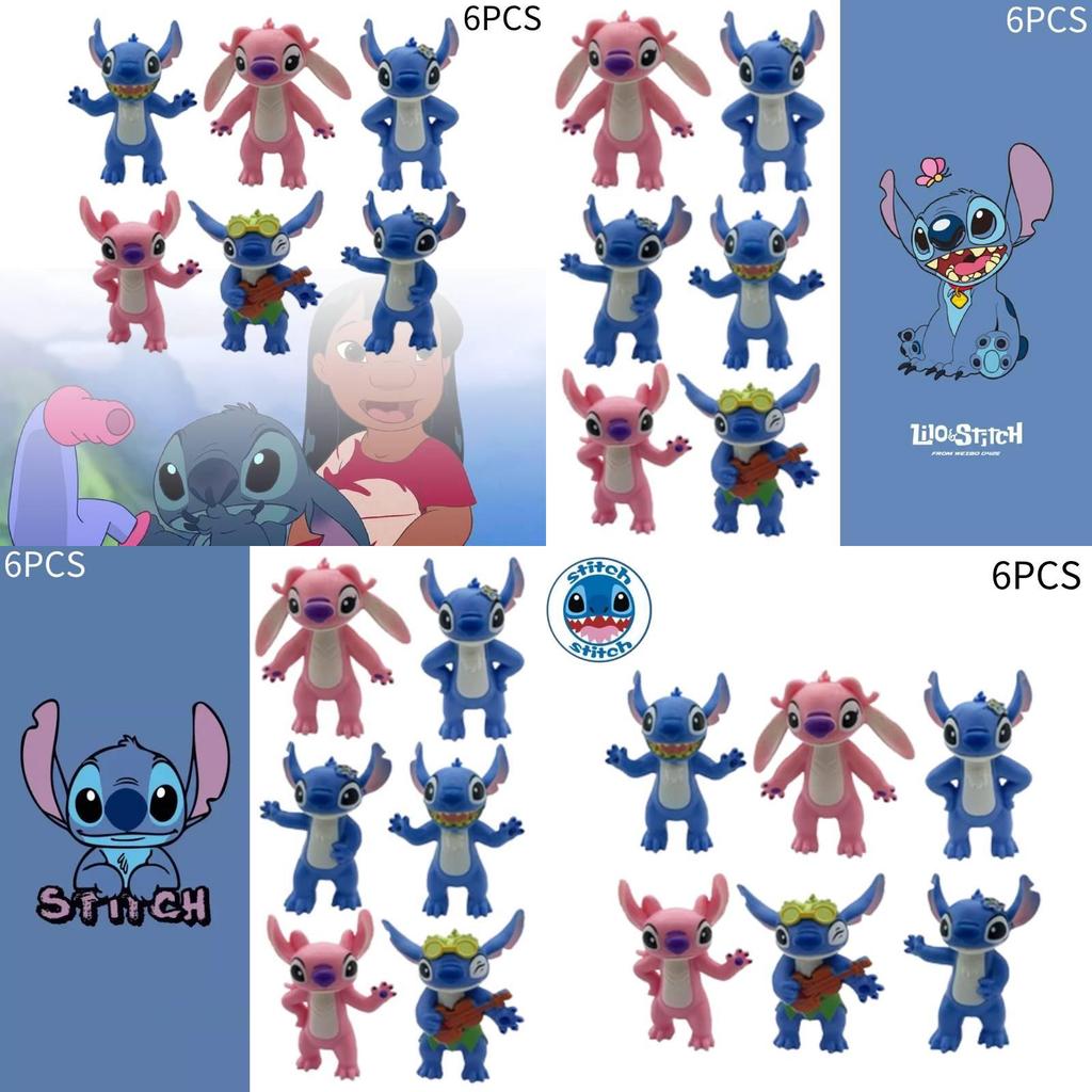 6-pack Of Sturdy 8cm Stidi Figure Toys For Cake Decoration 150g Plastic Material