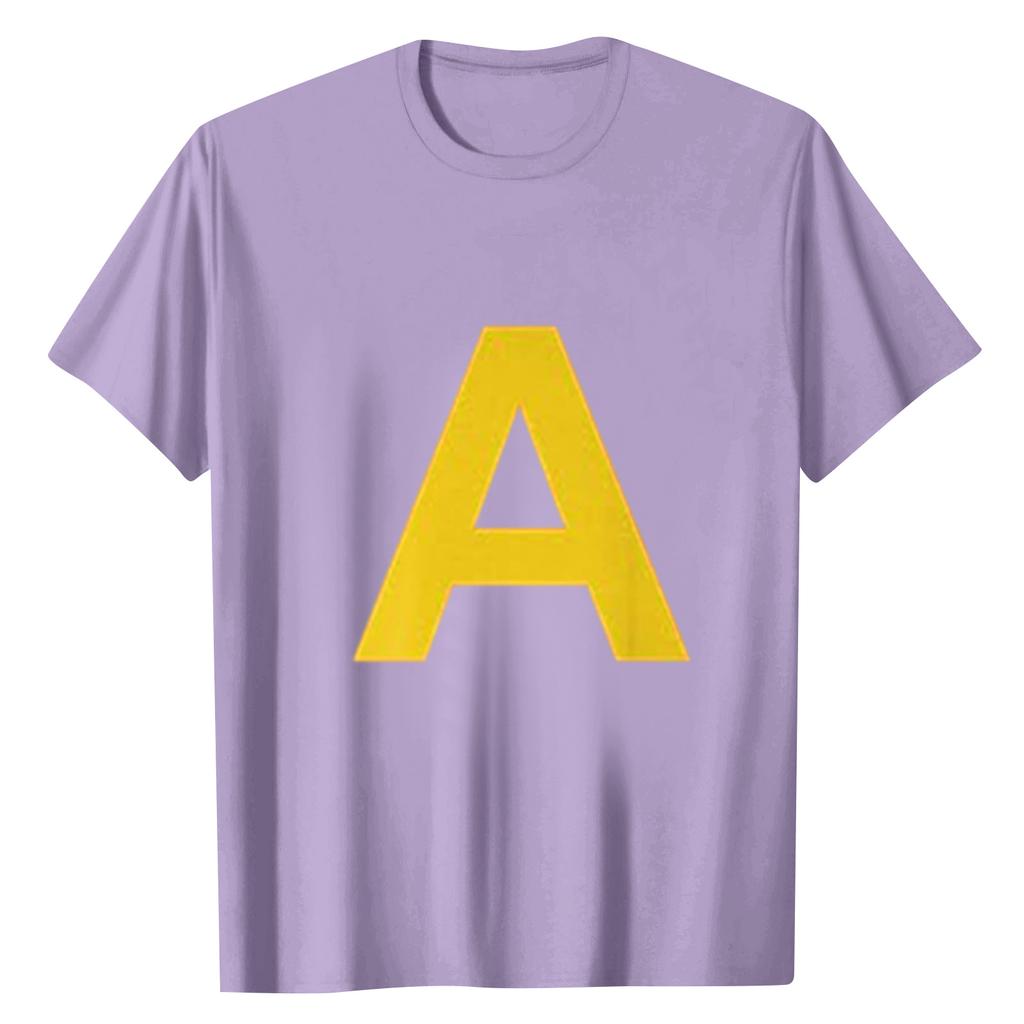 Women's Letter Print Casual Round Neck Short Sleeve Top