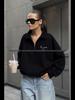 Sleek Versatile Thickened Lapel Zipper Hoodie for Autumn/Winter in European American Style