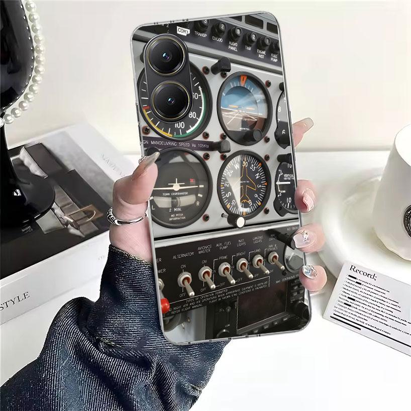 

Aviation Aeroplane Pilot Cockpit Soft Phone Case For Xiaomi Redmi 15C 15 13C 13 Poco X5 X6 X7 F7 Ultra M7 12C 12 10 10C 9C 9A 9T Redmi 9