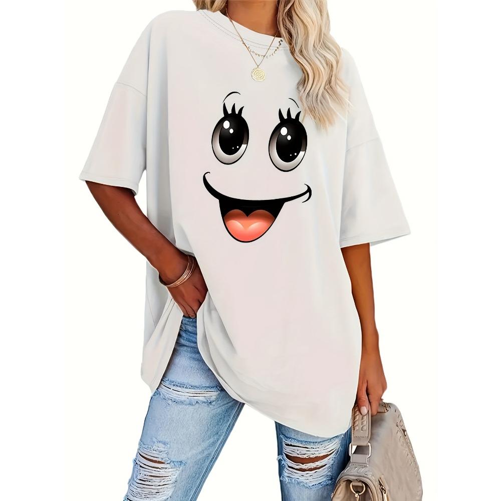 Short Sleeved Printed Round Neck Casual Women's Clothing