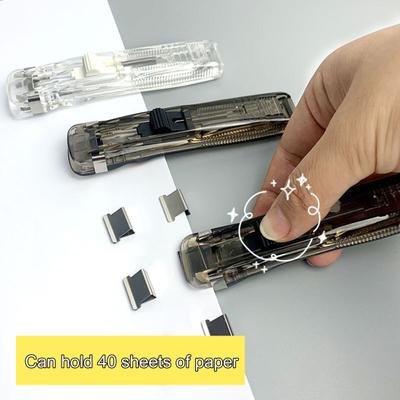 Clip Push Clipper Opakovaně použitelný nepoškozený Papír Přenosný plastový Clip Push Clipper Nejnovější sešívačka pro školy