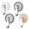 5Pcs Plastic Door Sticky Hooks Transparent Shower Towel Rack Creative Suction Cup Hook  for Home