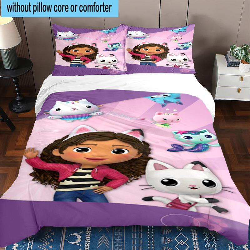3PCS Colorful Friends Dollhouse 3pcs Bedding,Including 3PCS Duvet Cover And 2pcs Pillowcases Perfect for Christmas,Ideal for Bedroom, Dormitory