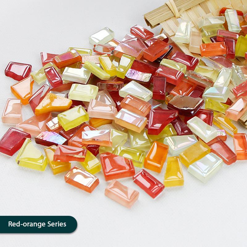 Diy Mosaic Fragments Irregular Shaped Handmade Stone Jade  Glass Particles