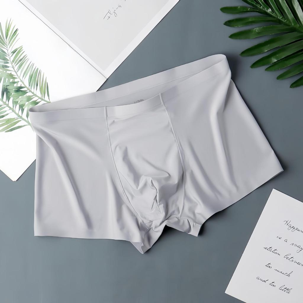 Men's Seamless Ice Silk Boxer Briefs - Summer Youth Collection