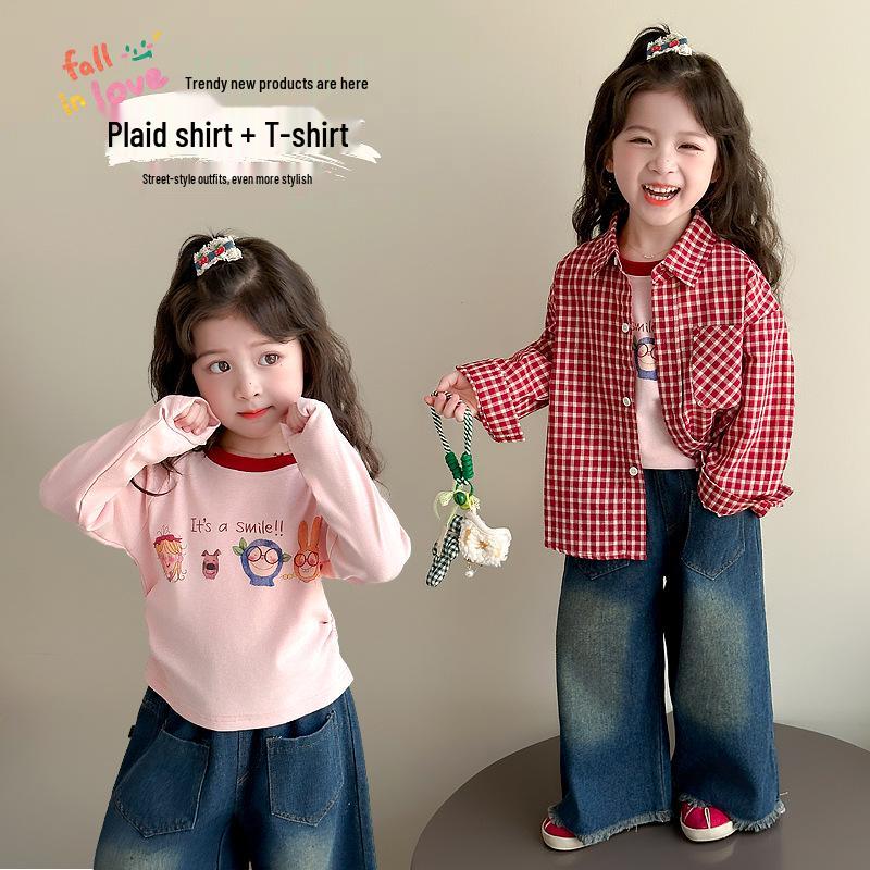 Girl's Plaid Shirt Jacket - Spring & Autumn 2025 Style for Baby & Toddler