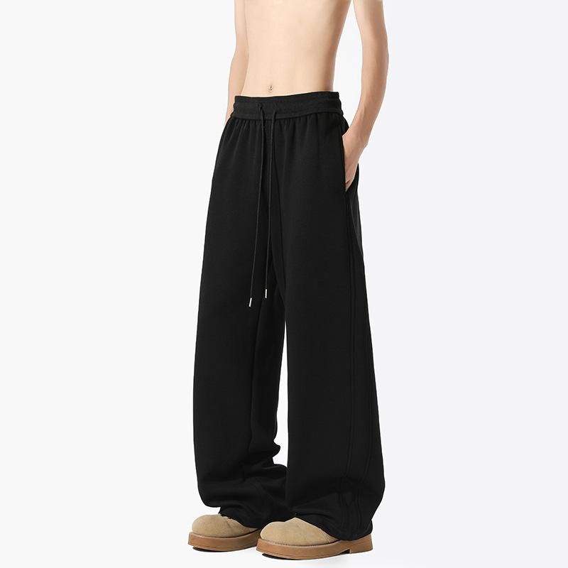 American Retro Lazy Wind Scimitar Pants Trendy Brand Wide-leg Gray Sweatpants Retro Loose Straight Casual Pants