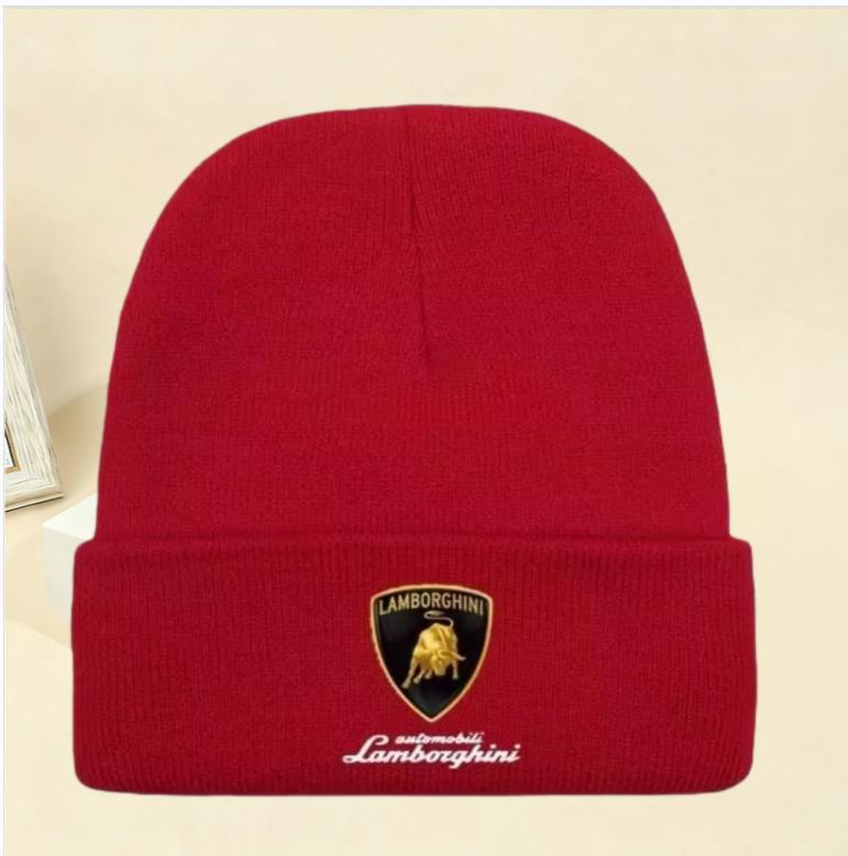 Enthusiast Men Women Casual Knitted Hat Autumn Winter Windproof Warm Cap For Lamborghini Urus Huracan Aventador Premium-1