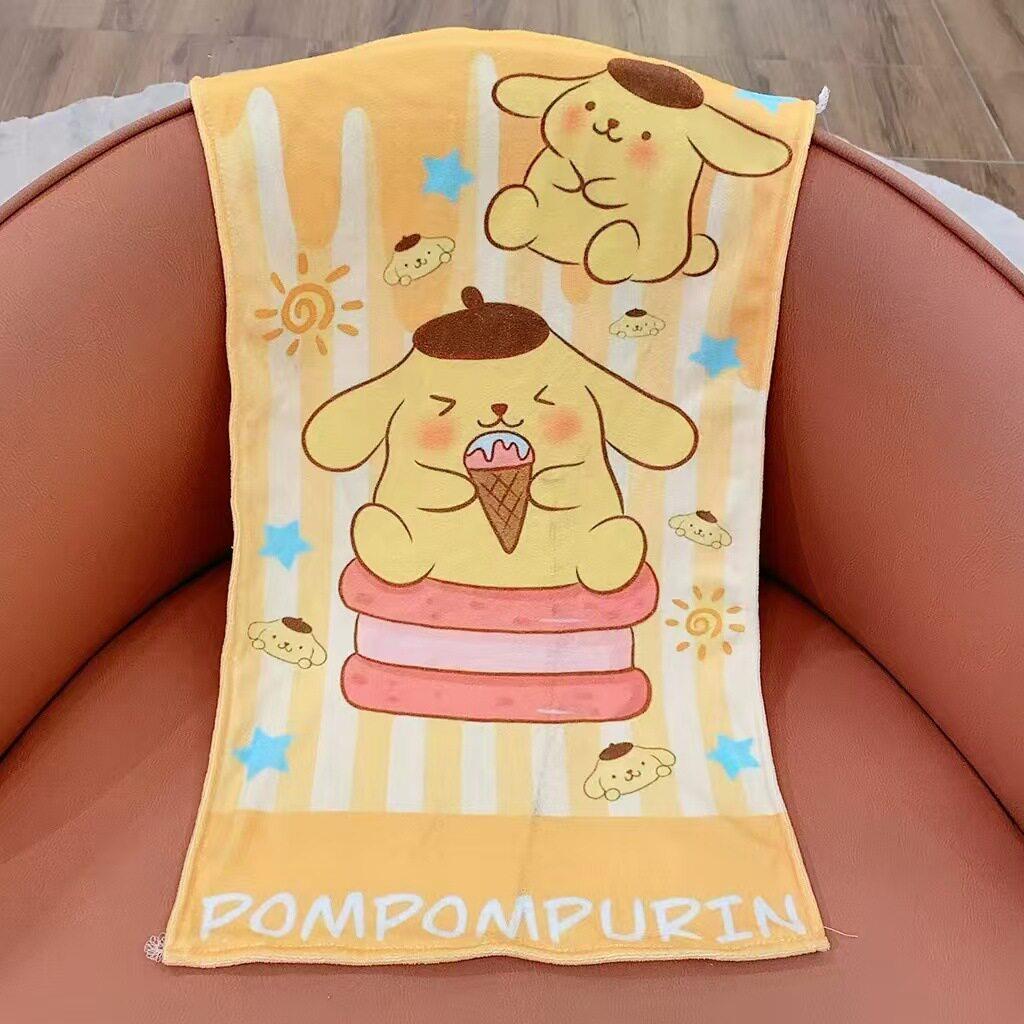 

Sanrio Family Beach Towel 2D Single Print Cute Home Decor Outdoor Accessory Soft Functional Cartoon-Themed Attractive Durable W30*H60(CM)