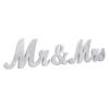 Mr and Mrs Signs Wooden Silver Letters MR MRS Decorations Wedding Holiday Home Decoration Photo Props