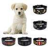 Flower Line Print Reflective Adjustable Pet Dog Puppy Collar Soft Neck Strap