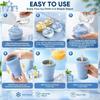 Folding Ice Cube Cup, 2-In-1 Collapsible Ice Ball Cup With Straw & Lid, Foldable Silicone Ice Cube Tray & Travel Cup, for Coffee