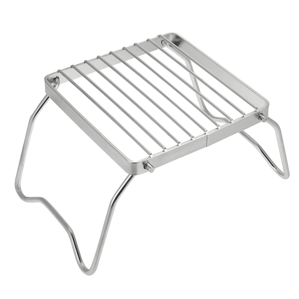Outdoor Foldable Portable Stainless Steel Barbecue Grill Charcoal Rack for BBQ Picnic