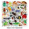 50 Cartoon Q-Version Insect Stickers: Waterproof Decorative Pack for Cups, Journals, and Suitcases