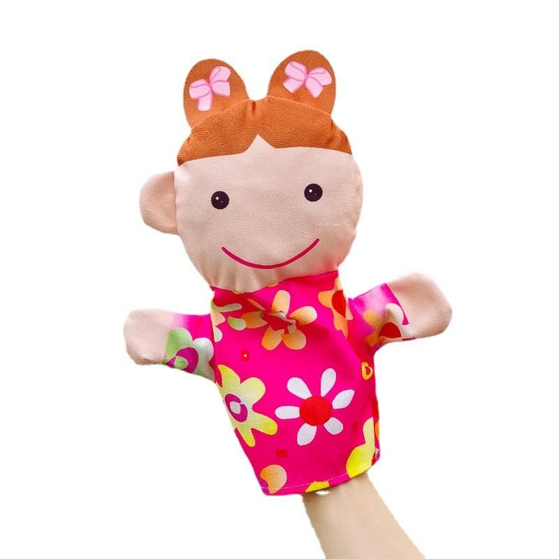 Family Plush Members Glove Puppet With Short Plush Preschool Entertainment Doll