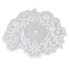 Silicone Mold Leaf Flower Pattern Clock Dial White Reusable Resin Mold for DIY Craft Home