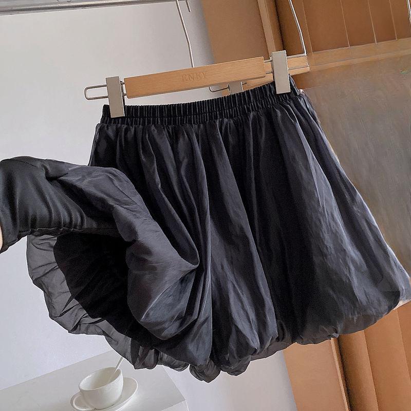 Summer High Waist 3D Floral Bubble A Line Wide Leg Shorts Loose Casual Chiffon Clothes