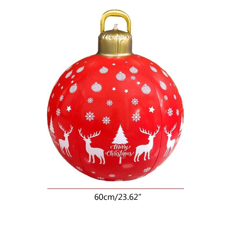 Light Up Christmas Ball Decorations Outdoor Inflatable Christmas Ball with Remote Control and LED Light Adjustable Color