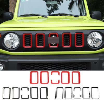 6 uds. Insertos de rejilla delantera para coche, accesorios embellecedores para Suzuki Jimny 2019 en adelante, accesorios de coche ABS