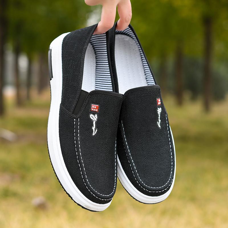 2023 New Style Men's Casual Fashion Canvas Shoes - Flat One-Step Slip-On