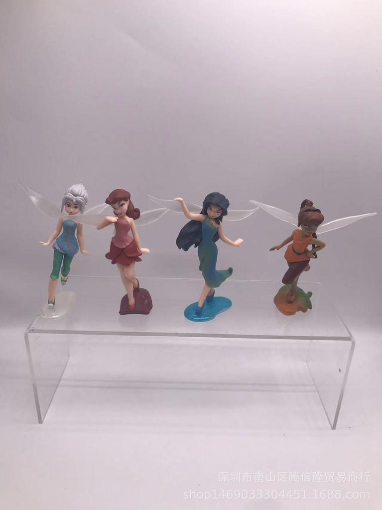 7pcsSet Princess Tinkerbells Mini Fairy Figure Toys Children Animation Cartoon Toys Girls Dolls Baby Toy Decorations Figure
