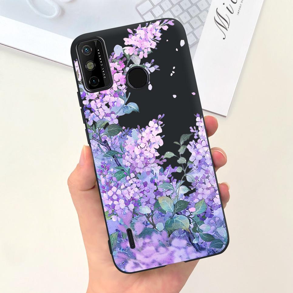For Tecno Spark 6 Go Case KE5j KE5k Cute Astronaut Cat Night View Cover Liquid Silicone Phone Cases For Spark 6GO Bumper Fundas