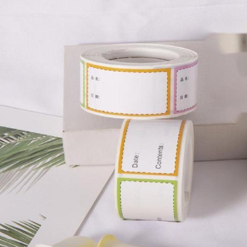 250Pcs Food Date Labels 50x30mm Adhesive Label Sticker Removable Freezer Labels for Kitchen Freezer Restaurant Bistros