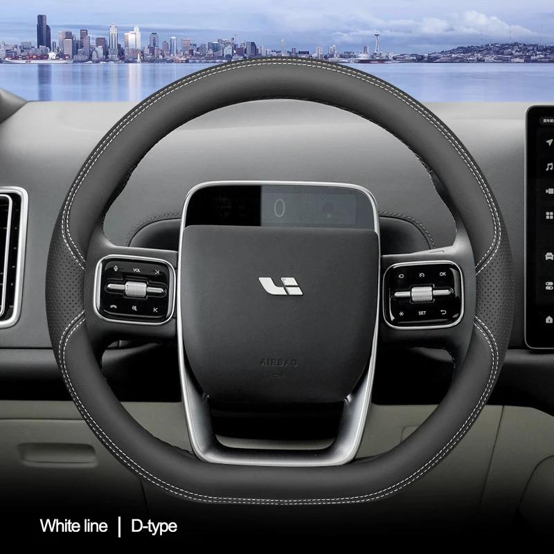 High Quality Leather Car Steering Wheel Cover for Li Lixiang Leading Ideal One L7 L8 L9 2020 - 2026 Braid On Steering-Wheel