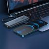 Choetech 12-in-1 USB-C Multiport Hub with Display - 1x USB-C, 4x USB-A, 2x HDMI, VGA, AUX, Memory Card Reader, Gray (HUB-M26)