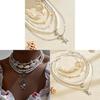 Natural Pearl Shell Necklace Multilayer Elegant Neck Accessory For Ladies