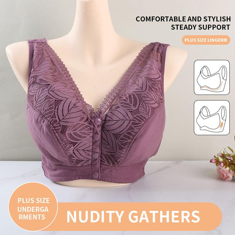 Europejska i Amerykańska Bielizna dla Kobiet Duży Biust Mała Zebrana Cienka Bezfiszbinowa Biustonosz Duży Rozmiar Koronkowa Bielizna