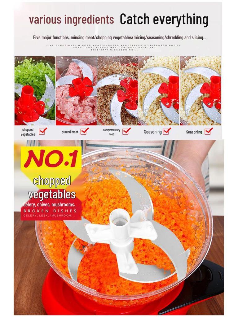 Hand-Cranked Meat & Vegetable Grinder for Kitchen Use
