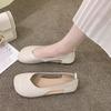 Ladies Footwear Square Toe Slip-on Women's Flat Shoes Summer Comfortable and Elegant Fashion With Discount Social 39 Shoe Sale