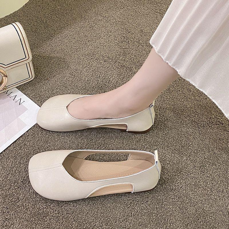 Ladies Footwear Square Toe Slip-on Women's Flat Shoes Summer Comfortable and Elegant Fashion With Discount Social 39 Shoe Sale