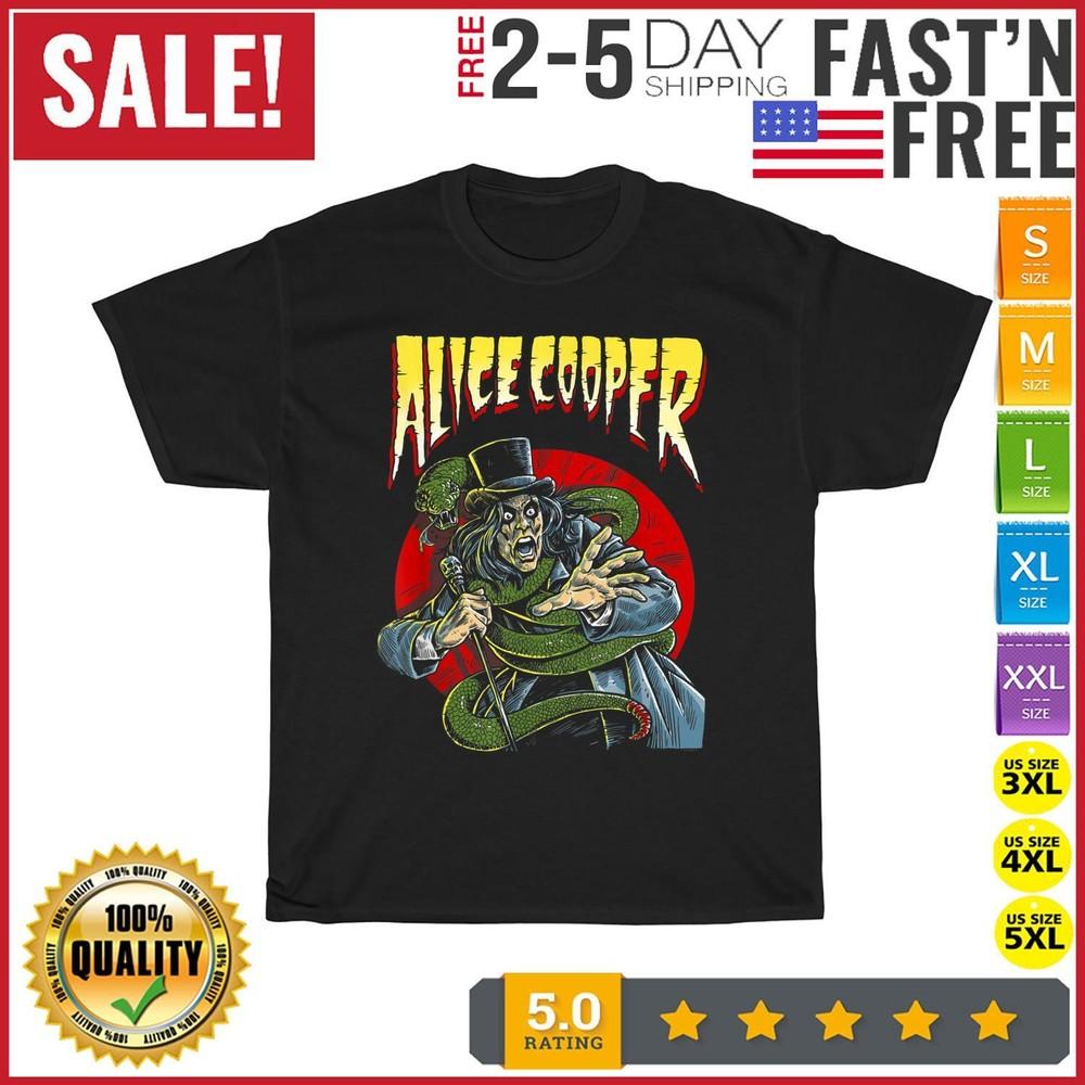 

Alice Cooper – Comic Book Vintage T Shirt Men Fashion 2023 Women T Shirt Short 2XL