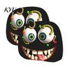 Universal Fit Headrest Covers 2Pcs Spooky Car Covers, Cartoon Evil Face Auto Seat Funny Accessories Protectors, Elastic Protectors for Cars