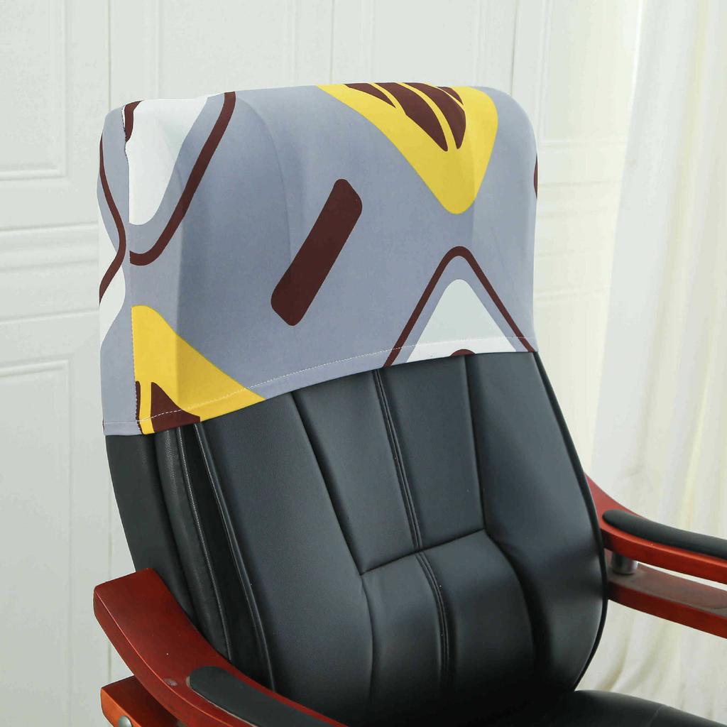 Elastic Boss Chair Headpillow Case Office Chair Cover Swivel Chair Headpillow Case Computer Chair Headpillow Seat Dustproof Head Cover