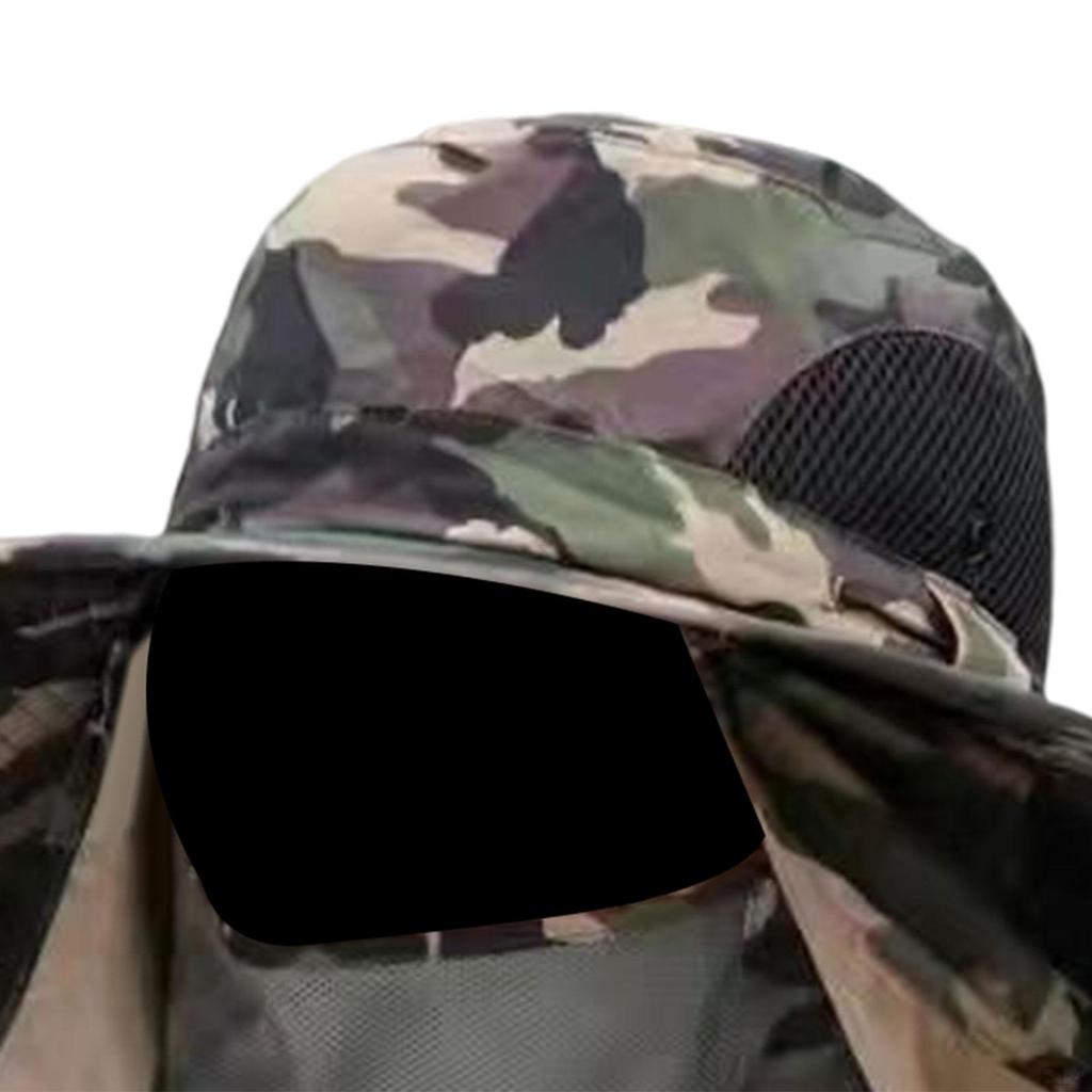 Lightweight Sun Hat with Detachable Face Neck Flap Cover for Outdoor Activities