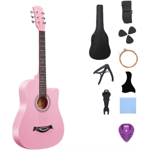 MLTUN MAKAN Acoustic Guitar for Beginners, 38-inch, Beginner Practice Set for Students, Children, and Adults, Acoustic Classical Guitar, Strings, Tune