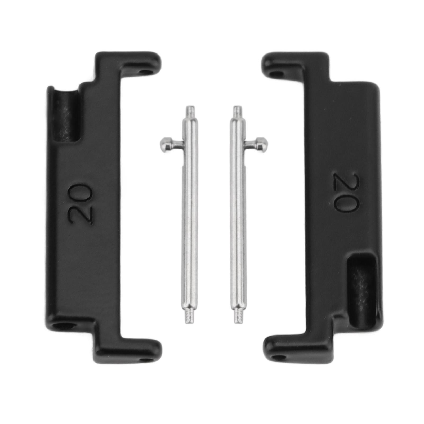 

1 пара металлический адаптер для ремешка для часов 20 на 22 мм адаптер для соединения ремешка для часов с пружинными стержнями Rose чёрный