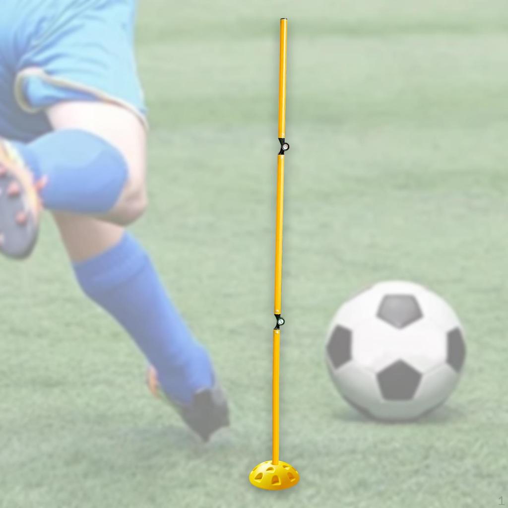 Football Agility Training Poles Foldable Barrier Marking Pole Obstacle Soccer Set for