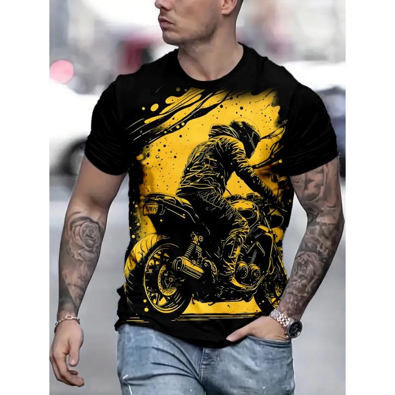 Cool Motorcycle Pattern Men's T-shirt