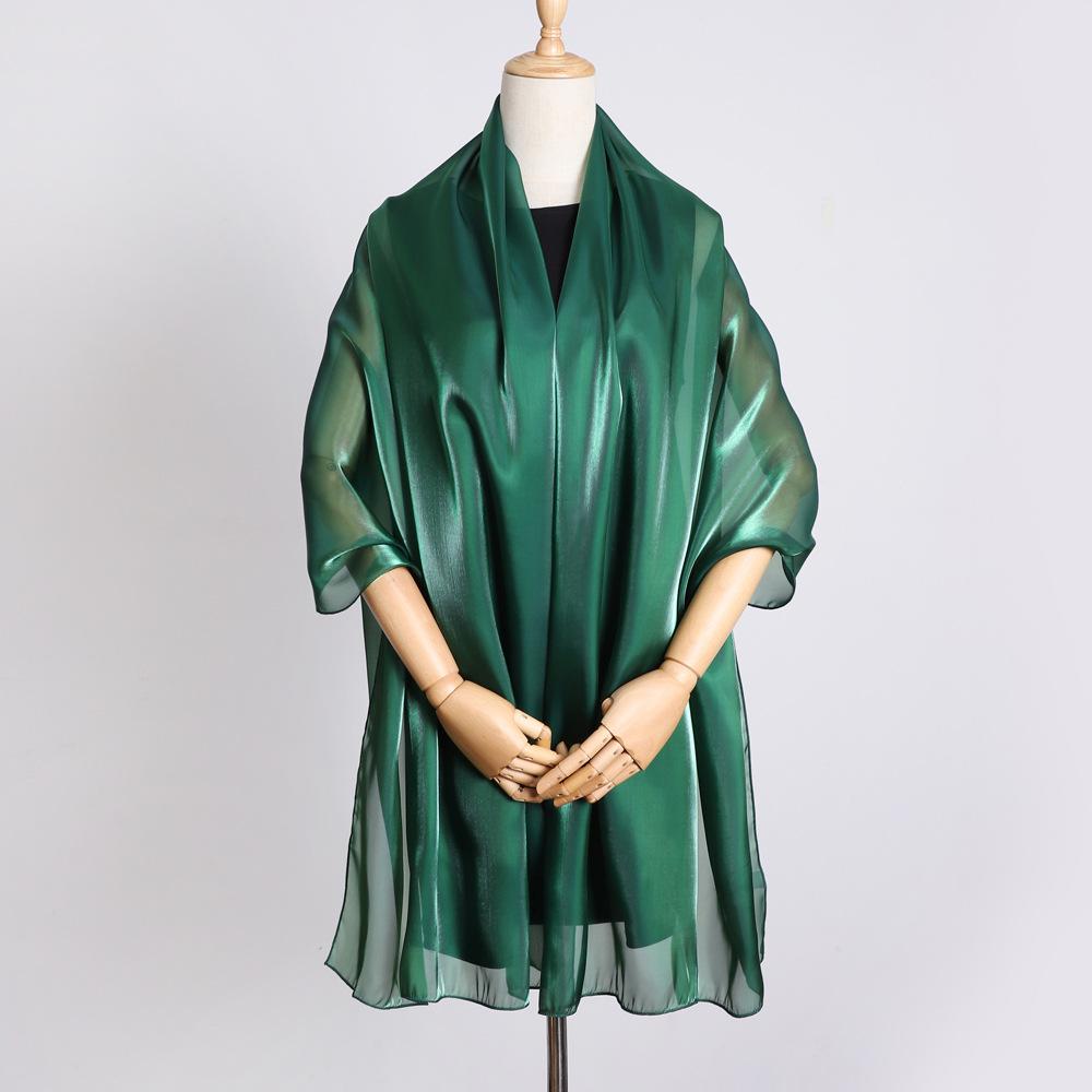 200*70cm Shawls and Wraps for Evening Dresses Organza Glossy Women Guest Shawl Long Scarf