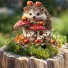 Cartoon Hedgehog Garden Stake Decoration, 2D Acrylic Animal Yard Sign, Outdoor Courtyard Lawn Pathway Animal Shape Ornament