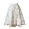 Lace Skirt Women's Summer Thin A Word 5 Points Cake Skirt Sweet Trendy Elastic Waist Polka Dot Mesh Tiered Mini Skirt