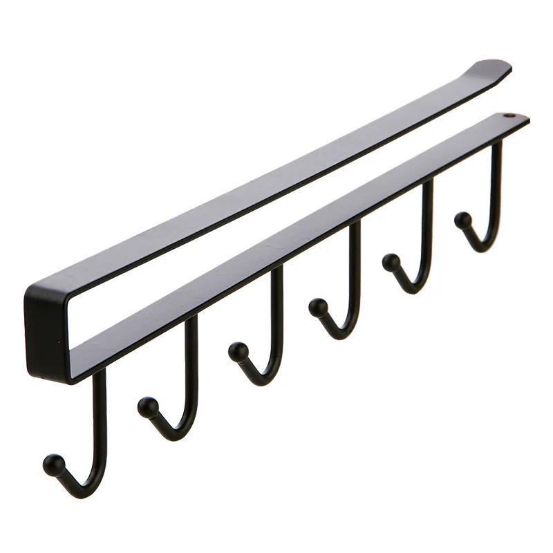 Hanger Hook Rack Punch-free Multifunction Kitchen Cabinet Row Hook Storage Rack