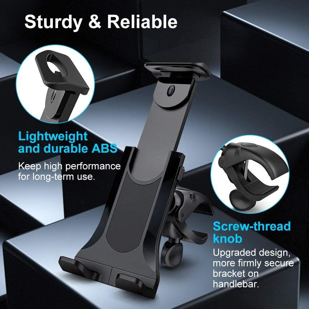 1 Pc Untoom Bike Tablet Holder Indoor Gym Treadmill Handlebar Bracket Stand for Tablet Mobile Phone Support for 4-12inch Devices IPad